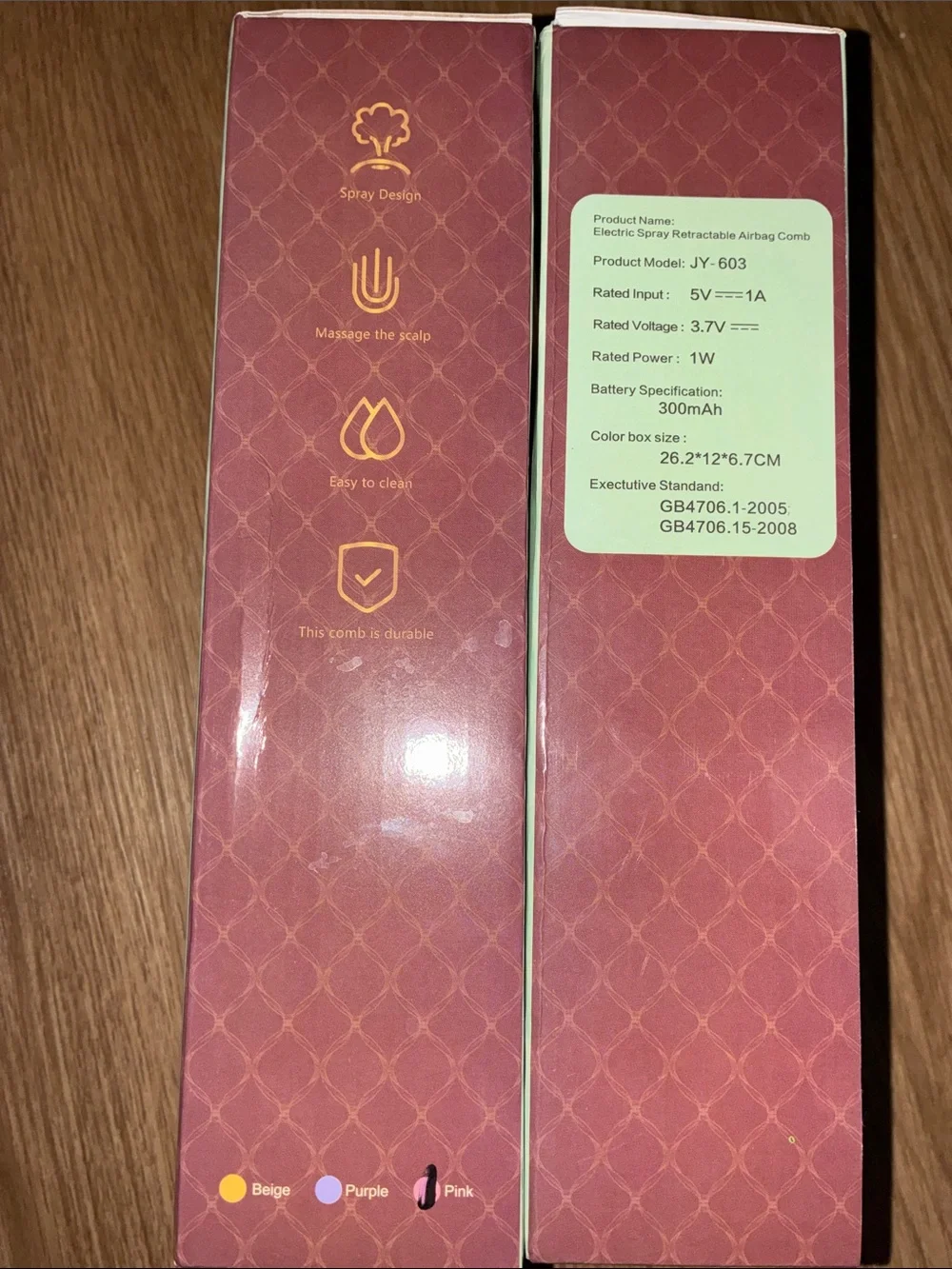 Electric Spray Retractable Air Cushion Comb - Cream